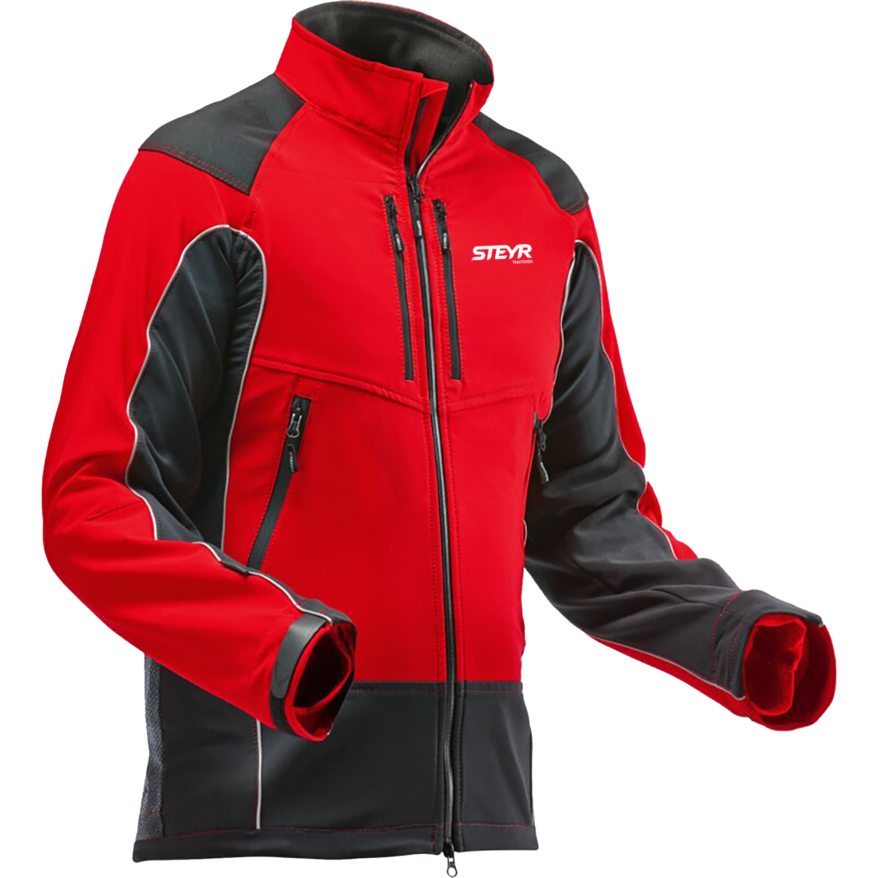 Arboristjacke (Herren), rot-schwarz, L